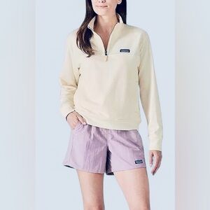 Patagonia Women's Ahnya 1/4 Zip Pullover-Natural-Medium-NWT